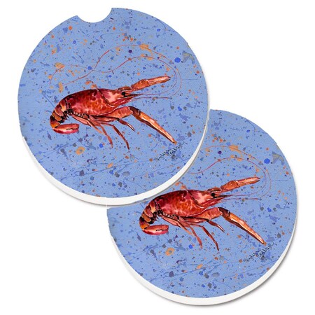 Carolines Treasures Crawfish Set of 2 Cup Holder Car Coaster 8458CARC